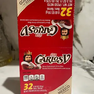 Carlos V chocolate bar 32 pieces