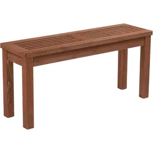 【Father's Day Gift】Outvita Outdoor Wooden Bench, 40” Porch Bench Outdoor Backless Garden Bench, Small Outdoor Bench for Deck Patio Entryway Summervibes
