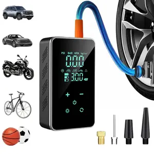 Tire Inflator Portable Air Compressor – 150 PSI Air Pump Cordless, with Digital Gauge, Touchscreen Auto Shut-Off, LED Light for Car, Motorcycle, Bike and More