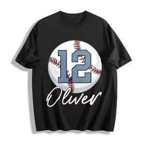 [Pls Note Custom] Baseball Shirt, Personalized Baseball T-Shirt Name and Number, Sports Mom, Game Day Tee