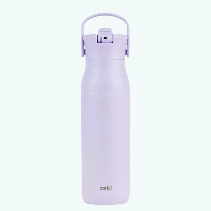 Zak Designs Harmony Insulated Stainless Steel Water Bottle with Flip-Up Spout - 32 Ounce Reusable Drinkware, Travel Bottle