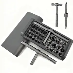 33-in-1 Magnetic Screwdriver Set, DIY Ratcheting Mini Screwdriver Combination, Detachable and Assembled Manual Tool Kit, Ideal for Home Renovation DIY, Disassembly of Small Appliances, Furniture, and Bicycles, Perfect as a Christmas Gift for Men