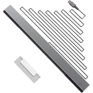 PORTHOLIC Sensor Bar for Wii, Replacement Wired Infrared Ray Sensor Bar for Nintendo Wii and Wii U Console, includes Clear Stand