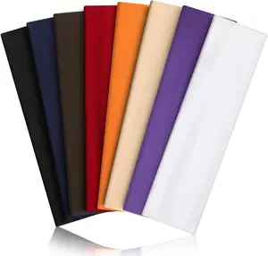 8PCS Summer Exclusive Non-Slip Sports Elastic Soft Headbands Absorb Sweat for Women & Men Workout Travel Fitness Gear Lightweight