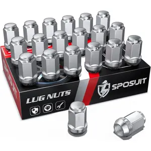 M12x1.5 Lug Nuts - Replacement for 2008-2024 Dodge Journey, 1994-2014 Avenger, 1987-2020 Grand Caravan, 1991-2007 Caravan - Closed End Chrome Lug Nut(20 Pcs)