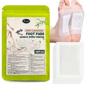 10 foot patches, natural bamboo wood vinegar ginger powder foot care pads, better for use after foot bath