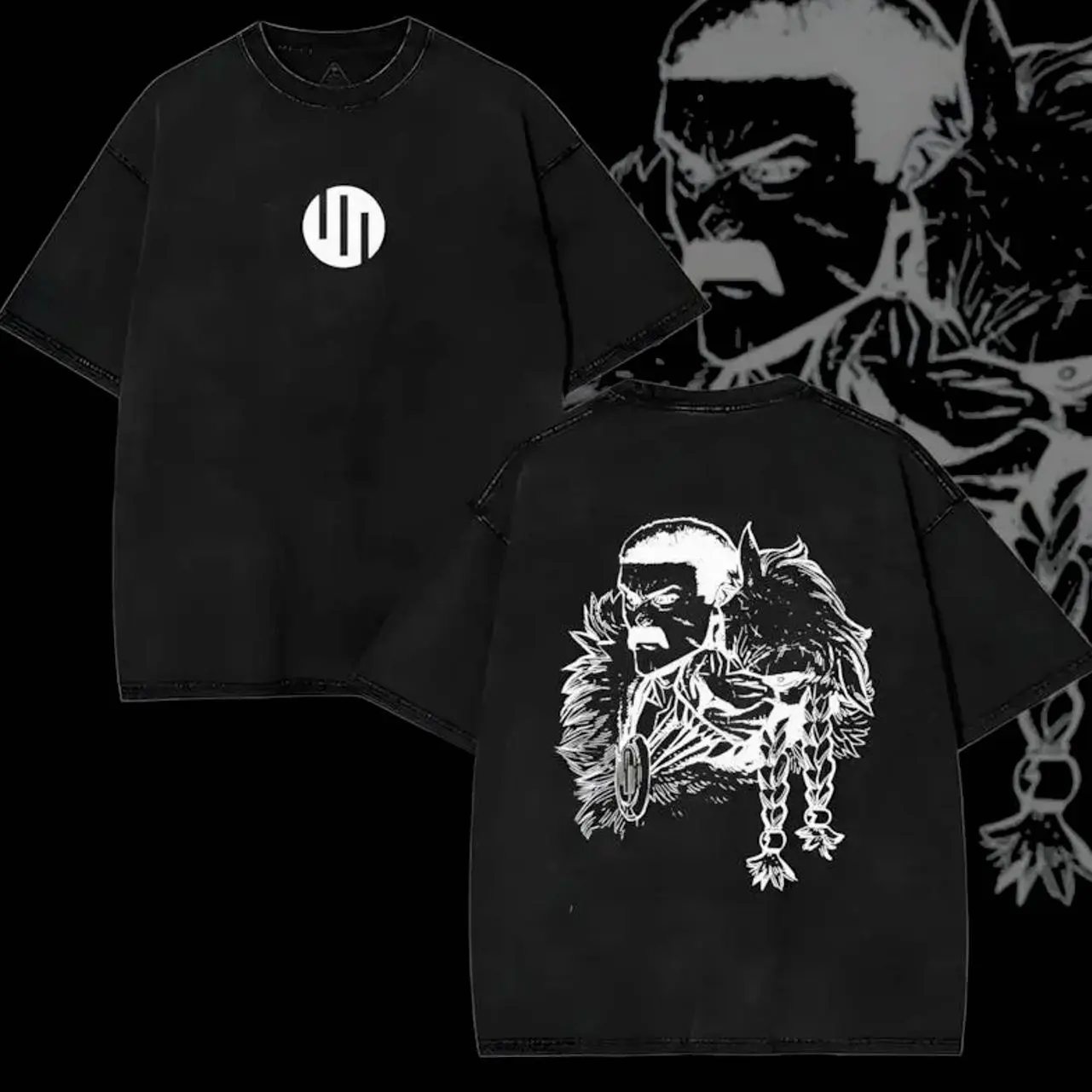 Thragg Invincible Universe Warrior Double Printed Vintage Washed Heavyweight Cotton T-Shirt Hoodie & Sweatshirt Unisex Casual Tee, Oversize Shirt, Vintage Outfit, y2k Styles, Gift for fan HYV