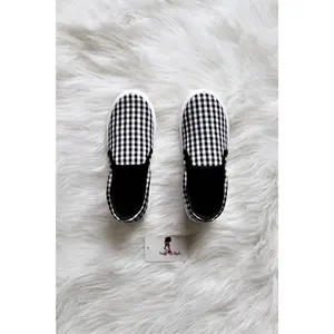 Women's Checker Sneaker Trainer for Casual and Athletic Footwear Footwear Runner