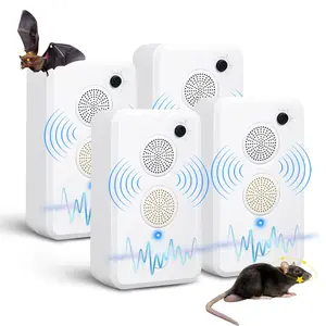 Rechargeable Ultrasonic Bat Repellent for Indoor & Outdoor, Bird Mouse Deterrent Device With 6 Adjustable Levels For Attic, Porch, House