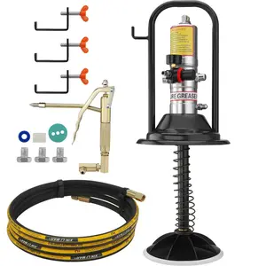 VEVOR Grease Pump, 50: 1 Pressure Ratio Air Operated Grease Pump with 13 ft High Pressure Hose and Grease Gun, Pneumatic Grease Pump with Barrel Cap, Portable Lubrication Grease Pump 360 Gun Head