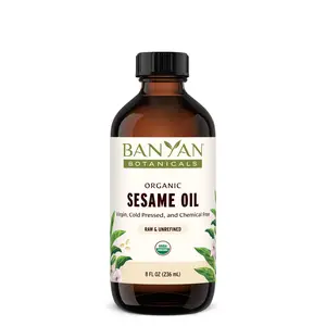 Organic Sesame Oil - Pure Nourishing Massage Oil for Skin, Body, and Hair - Golden Ayurvedic Oil, Virgin, Unrefined, Cold Pressed & Chemical Free