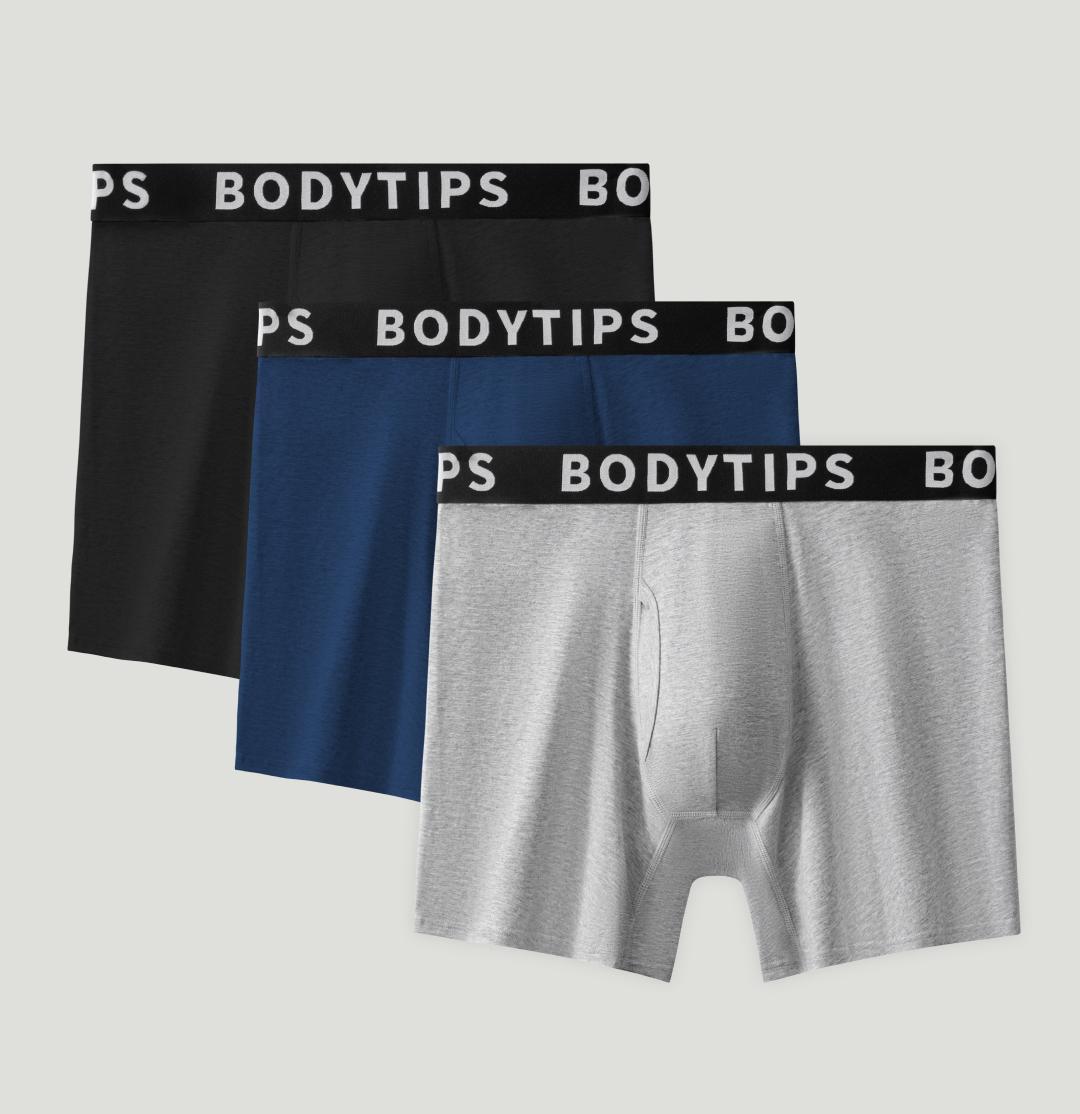 BodyTips 3Pack Boxer Briefs Seamless Breathable Skin Friendly 50S Premium Fabric Casual Soft Underwear 0.8cm Thin Waistband Flexible Fit Design Smooth Boxer Panties Popular Underwear Versatile Briefs For Daily Wear Casual Outfit Active Use All Day Comfort