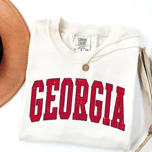 Comfort Colors Vintage Georgia T-shirt, College Spirit Mascot Tee, Teacher Gameday Tshirt, Tailgate Football Tee, Fall Game Day Outfit