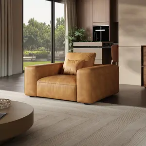 Industrial Air Leather Armchair