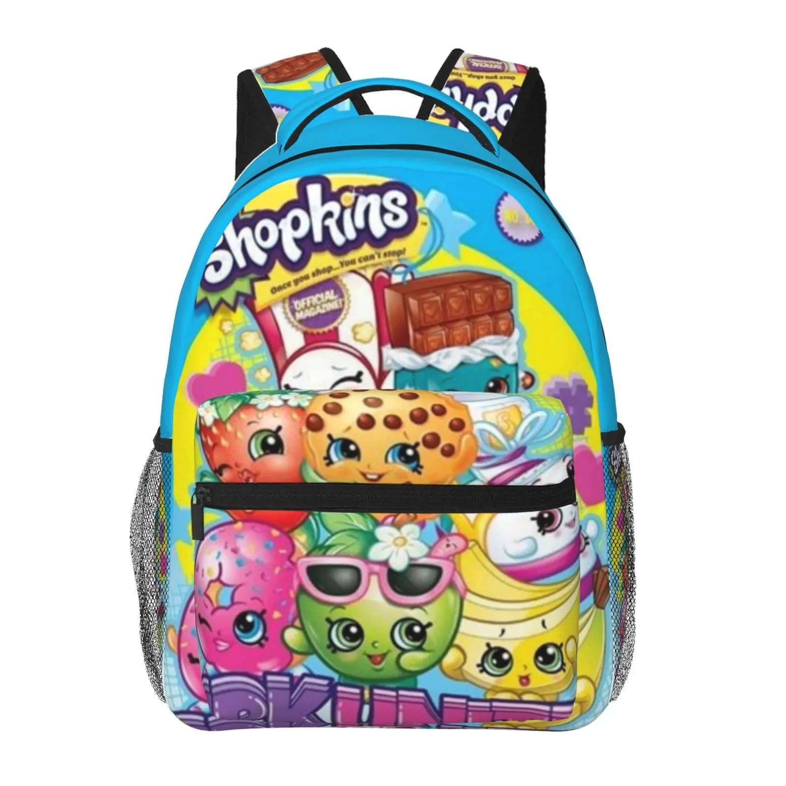 Shopkins Student Backpack Shopkins cartoon Kids Bookbag Shopkins Shoppies Reliable Back to School Bag for Boys Girls Daily School Use