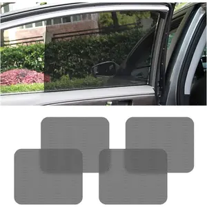Car Side Window Sunshade - 4 Pack Static Cling Films Stickers - UV Protection - Reuseable & Washable - Ideal for Most Cars, Vhicles & SUVs Cover Auto