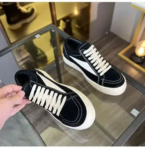 Ricks Men's  wowen Casual Leather Shoes Thick Sole Breathable Spring Owens Men's Shoes Trendy Fashion