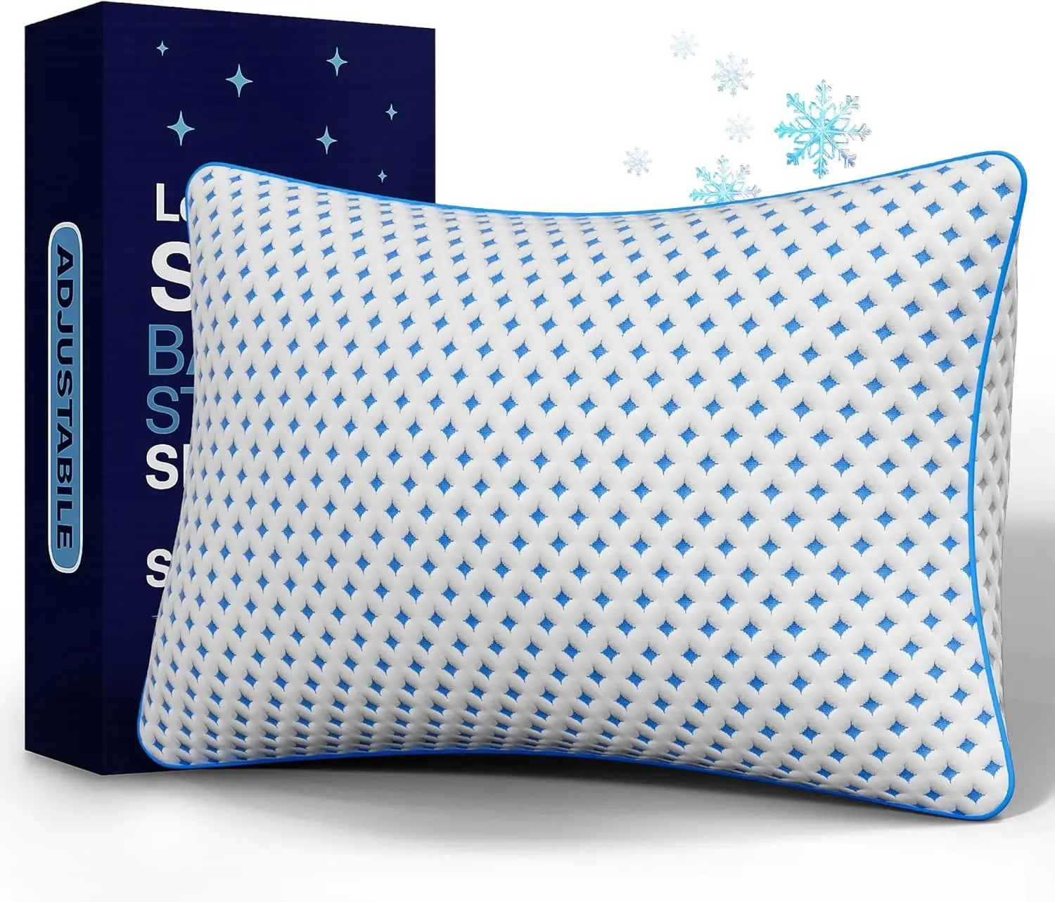 Memory Foam Pillow – Adjustable Loft Cooling Pillow King Size 1 Pack for Sleeping, Firm, Supportive, and Breathable Design for Hot, Side, Back, and Stomach Sleepers