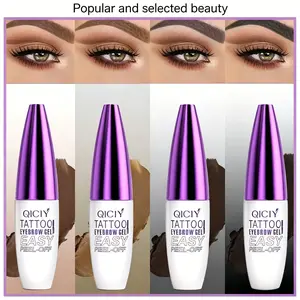 4-Color Premium Cosmetic Tattoo Eyebrow Gel - Flawless Eyebrow Tint, Waterproof, Sweatproof, Long-Lasting, Easy Peel-Off, Suitable for All Skin Types (Daily Gift, Valentine Gift for Girls)