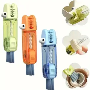 3 Pcs 3 in 1 Cup Lid Cleaning Brush, Bottle Brushes for Cleaning, Crevice Cleaning Brush, for Bottle Gap Tight Spaces Bottle, Multifunctional Portable Cup Lid Cleaning Brushes, Christmas Party Favors for Mother