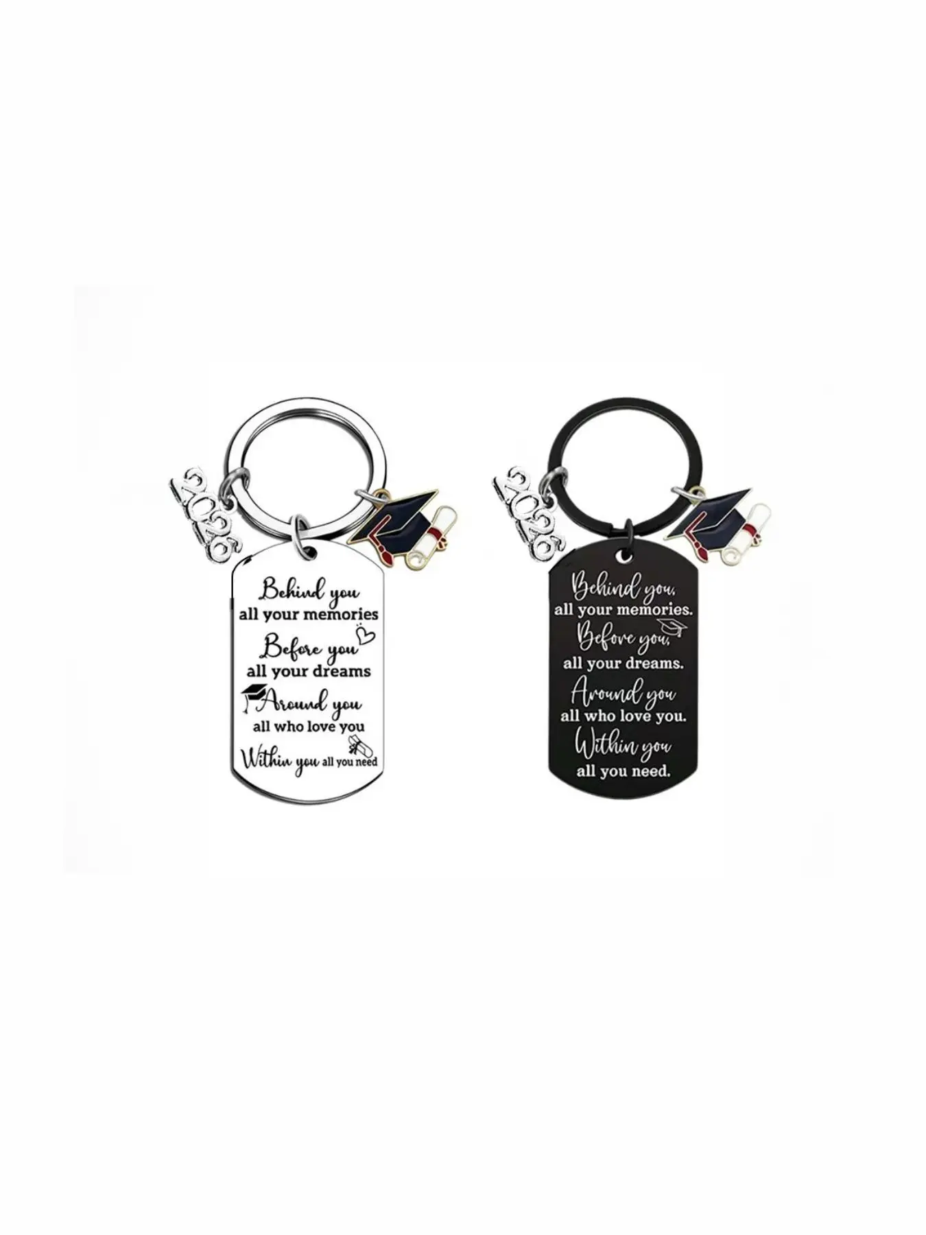 2026 Inspirational Graduation Keychain Gift Graduation Cap Car Keychain