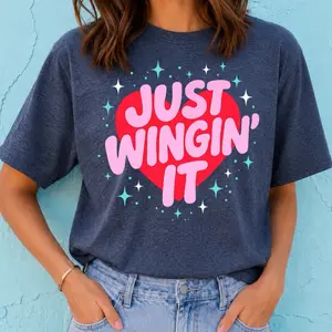 Just Wingin' It Tee | Mama Humor T-Shirt | BELLA CANVAS