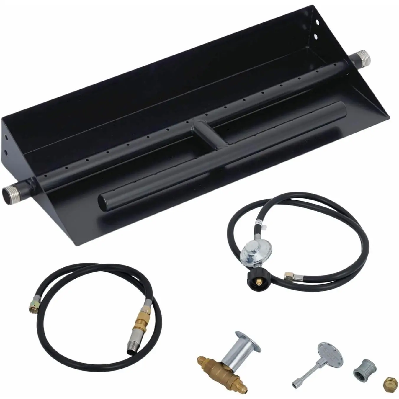 GARVEE Drop-in Fire Pit Burner Kit - 18x6 Inch Rectangular Fire Pit Burner, Spark Ignition Kit, Propane & Natural Gas Compatible, Indoor Outdoor Use, H-Burner Design.