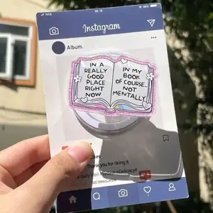 In A Really Good Place MagSafe Phone Grip Bookish Magnetic Phone Holder, Cute Grip for Phone or Kindle, Introvert Booktok, Ideal Gift mount sticky pop socket