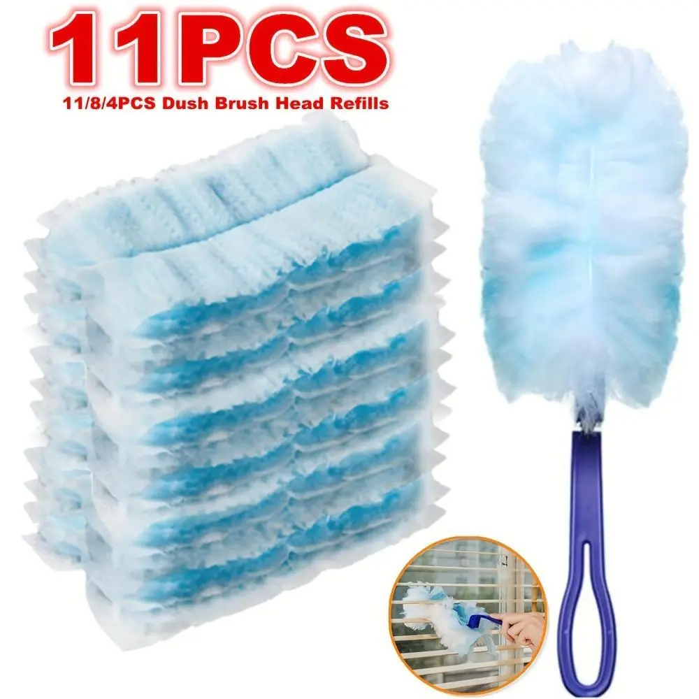 1set, Electrostatic Dust Duster, 1handle + 10 Disposable Replacement Duster Cloth Set/ Only 4/8 Replacement Cloth, Dust Removal Brush, Handheld Dusting And Sweeping Brush, Multipurpose Duster For Furniture, Car, Keyboard, Cleaning Supplies