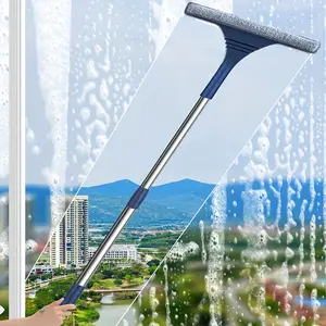2 in 1 Glass Scraper, 1 Count Retractable Window Glass Cleaning Scraper, Household Cleaning Tool for Window, Car Windshield, Home Care Supplies