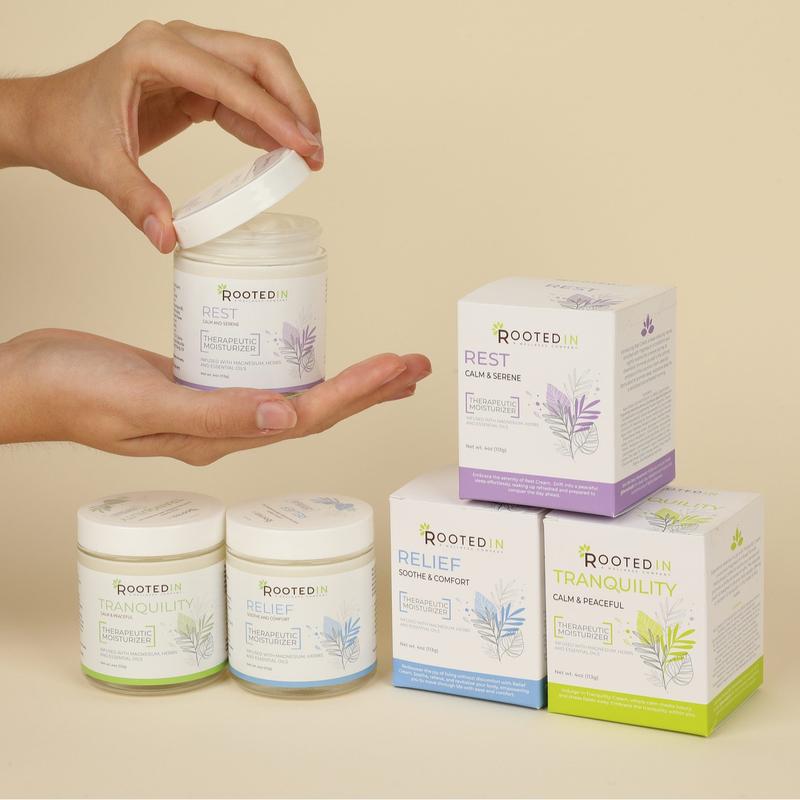 Rooted In Magnesium Cream Set | Sleep, Calm & Recovery | High-Absorption Formula | Hydrating & Fast-Acting Relief | Non-Greasy | 4 oz | Moisturizing Body Care