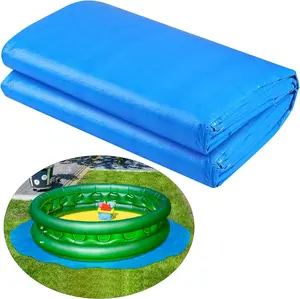 15 Ft Pool Liner Pad for Above Ground Pools, Pool Mat Tarp for Protecting Inflatable Swimming Pool, Under Pool Cloth Prevents Punctures, Extends Pool Life, Outdoor Summer Party Supply