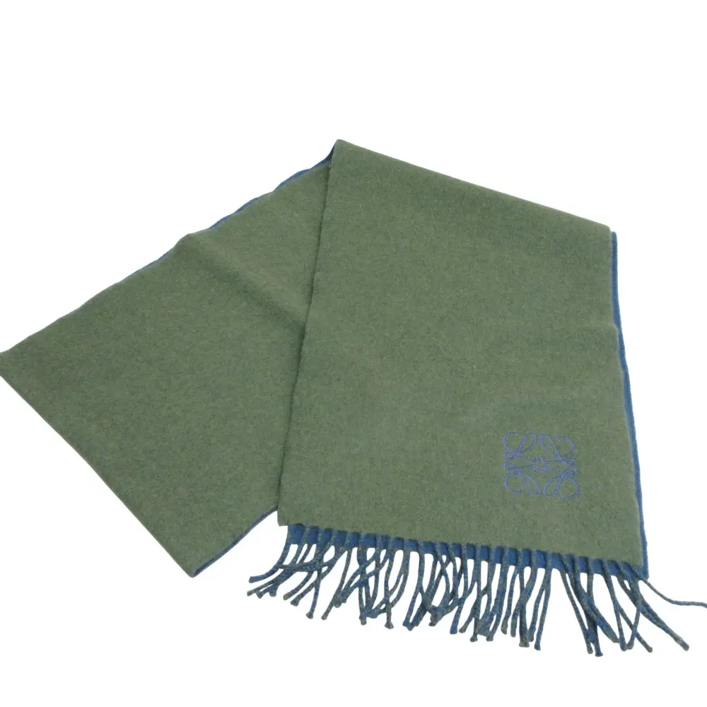 Pre-owned Loewe Cashmere Small Leather Goods Anagram Blend Scarf