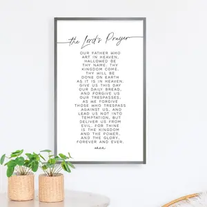Our Father Sign, Bible Verse Wall Decor, Christian Wall Hangings, Lord's Prayer, Kids Prayer Wall Art, Scripture Wall Art, Room Decor