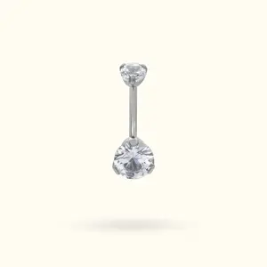 Titanium Crystal Large Navel Barbell
