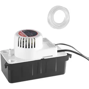 VEVOR Condensate Removal Pump, 1/50 HP, 65 GPH, 15 ft Lift, 1/2 Gal Tank Automatic AC Condensation Pump with Float Switch 20 ft Hose for Air Conditioner, Dehumidifier, Furnace, Ice Maker Water Drain