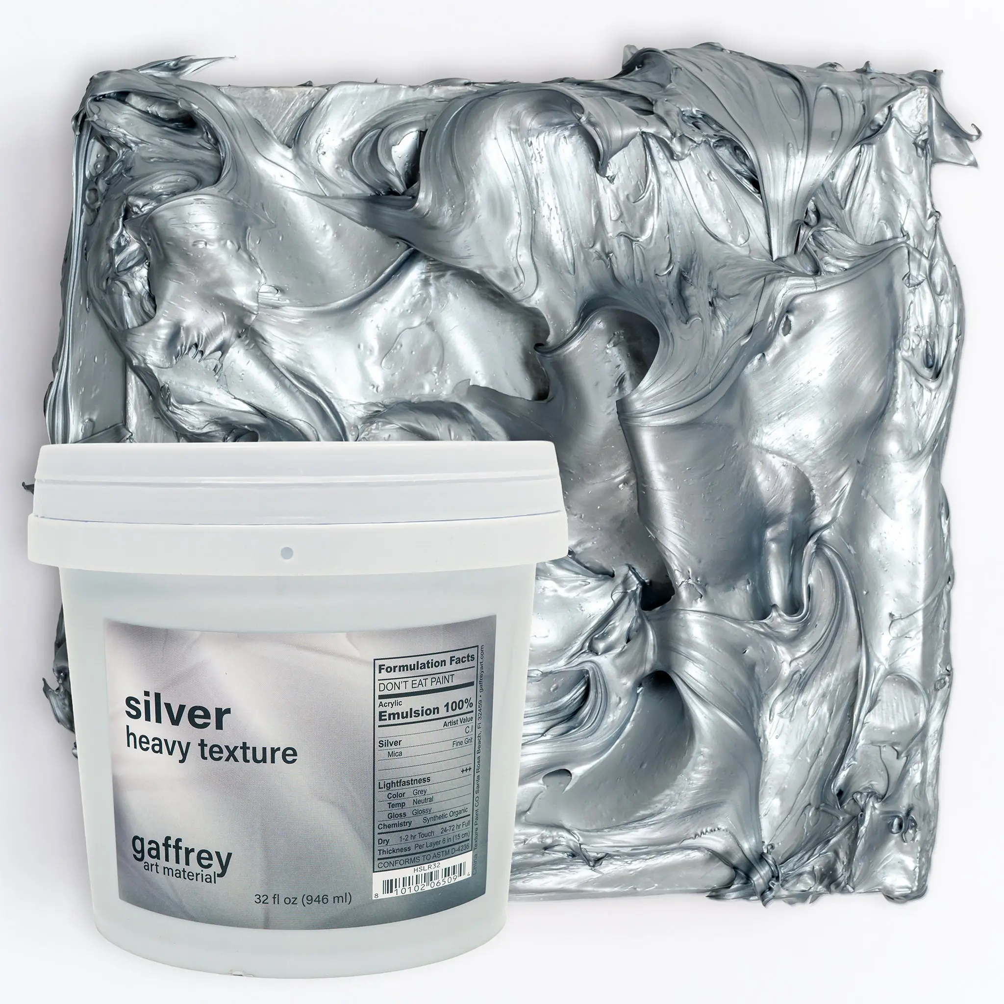 Silver Heavy Body Texture Acrylic Paint