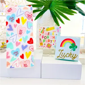 Cotton Valentine Towel + Anytime Paper Cocktail Napkins