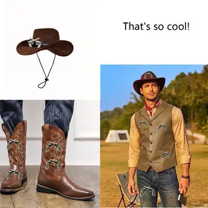 Vintage Punk Style Dual Gun Shape Buckle, Leather Handmade DIY Decoration Rivets, Antique Silver Color Rivet Accessories