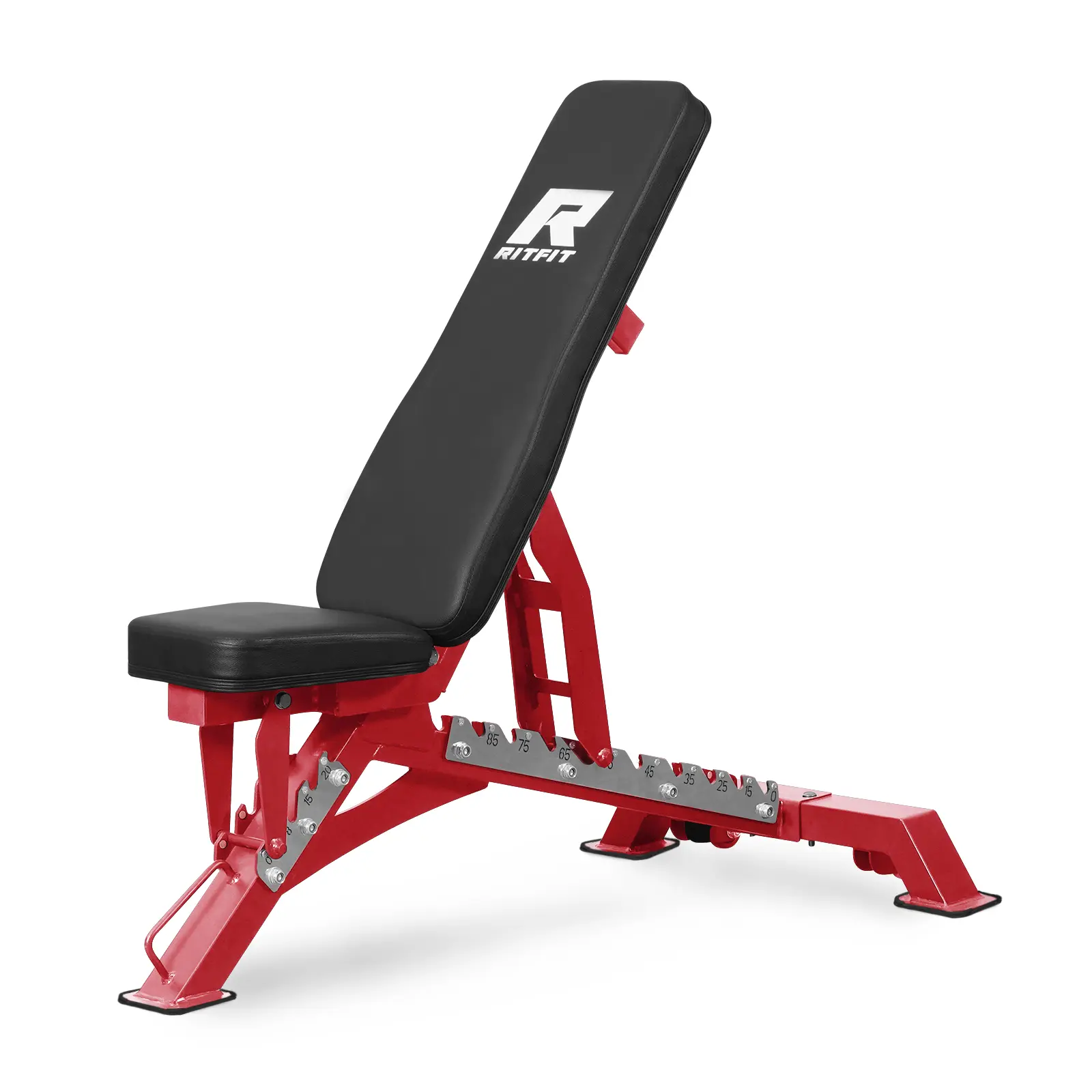 RITFIT Unisex Adjustable Weight Bench - 1300LB Capacity, 52.9lb, Multi-Angle Incline/Decline/Flat/3 Seat Positions, Foldable Full Body & Glute Workout Home Gym Equipment, Glute Workout Equipment, Home Workout Gear