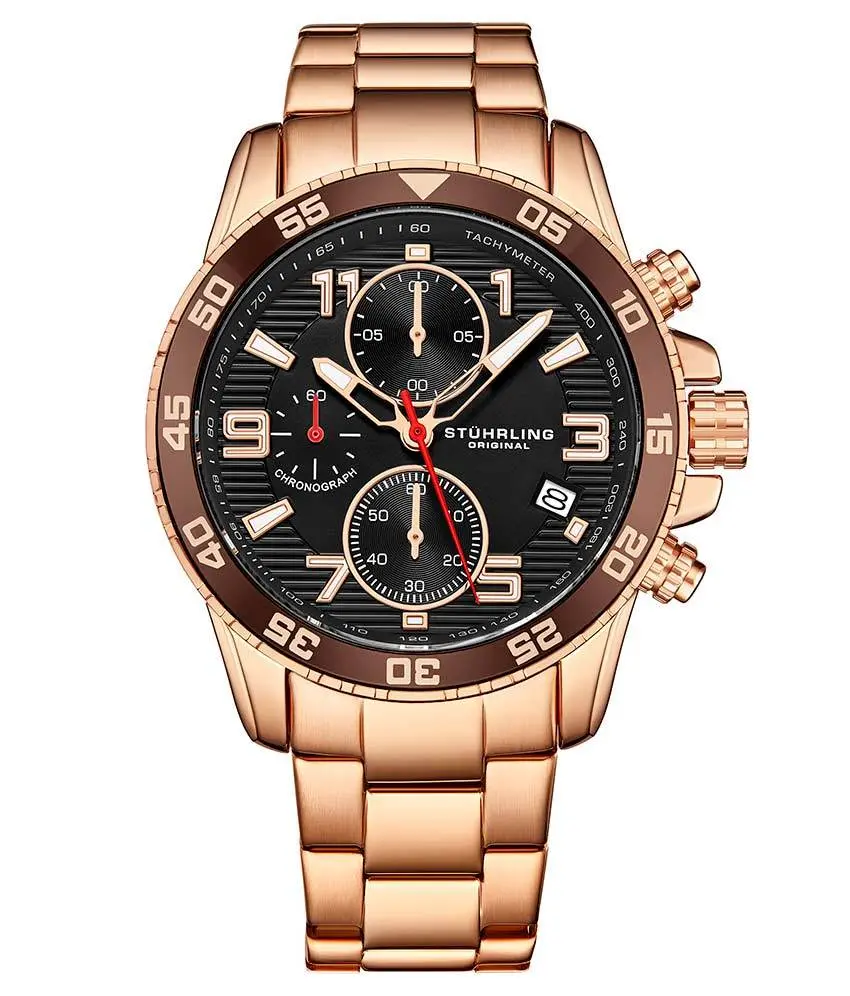 Men's Classic Chronograph Casual Wristwatch, 40mm Steel Alloy Case, Round Dial, Analog Quartz Movement, 10 ATM Waterproof, Link Band, Alloy Bezel, Silver & Chic Fashion Men's Watch, Silver Fashion Men's Watches