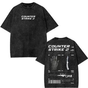 Retro Vintage counter strike 2 Washed Tee Unisex Heavyweight Cotton T-shirt for Game Fans, Graphic Tees, Casual Outfits, Men Gifts, Clothes Menswear apparel Hoodie Print