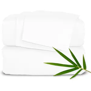 Jollyvogue 4/6pcs Extra Deep Pocket Sheets Bamboo Bed Sheet Set - kids bamboo Sheet & Pillowcase Set,Comfy Breathable & Cooling Bed Sheets Set - Hotel Luxury Bedding for Women, Men and kids- Deep Pockets, Ultra-Soft, Wrinkle Free