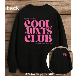 Favorite Auntie Cotton Pullover – Cool Aunts Club Funny 2-Sided Sweatshirt