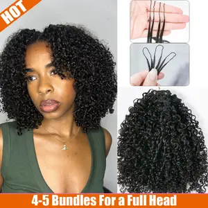 YWIGS Crochet Human Hair for Miracle Knots Human Hair Feather Crocher Hair Human Hair for Miracle Knots Boho Braids Burmese Curly Pre-Separated 60g / Bundle, 4 to 5 Bundles Recommended #DealsForYouDays #Summerwins #Summervibes