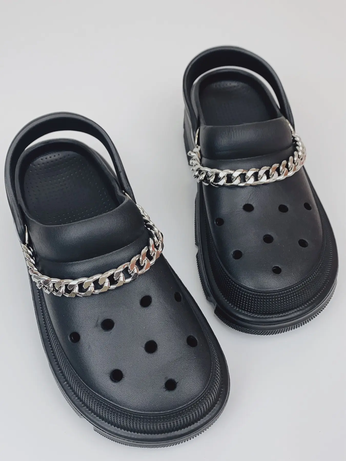 2 Piece Beach Shoe Chains, Punk Style Creative Street Shoe Chain, DIY Detachable Aluminum Shoe Lanyard, Shoe Accessories Only, Decorative Shoe Accessories, Shoe Decoration, Chain Shoes Charms