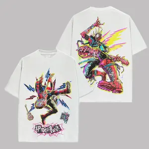 [IG] Spider Punk Graphic Premium Cotton T-Shirt (Made In US), Avengers MCU Comic Graphic Tee, Super Hero MCU Universe Comics Book Fans Shirt, Comic Book Outfit, Gift For Hero Fans