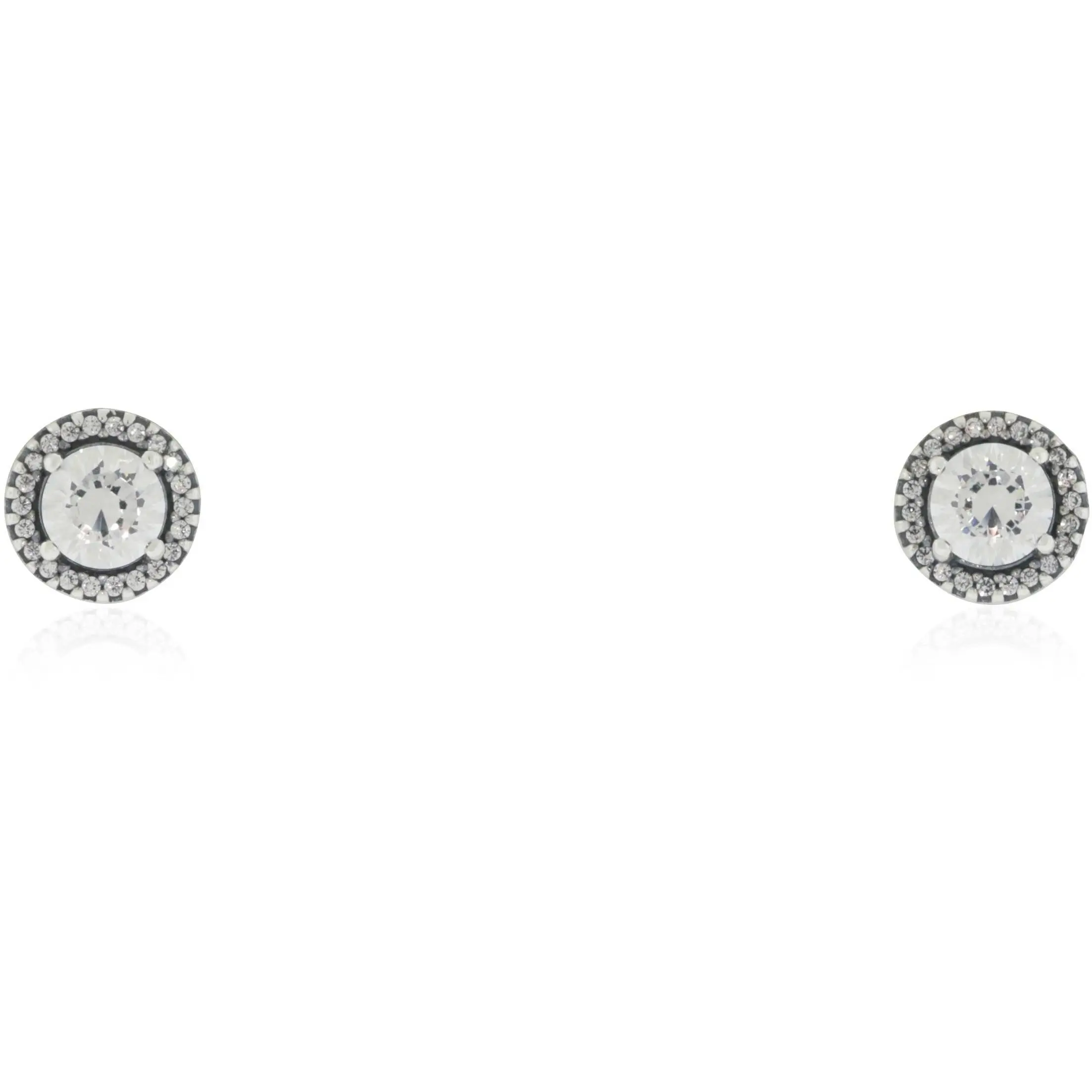 Pandora Sterling Silver Round Clear CZ Earrings - 296272CZ Pandora Sterling Silver Round Clear CZ Earrings - 296272CZ