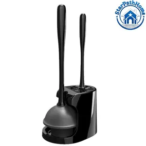 Toilet Plunger and Bowl Brush Combo for Bathroom Cleaning, Essential Toilet Accessories, Durable Design, Perfect for Daily Use, Toilet Plunger Set