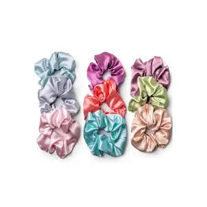 Oversized Satin Scrunchie Set-Multi